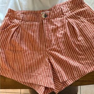 Striped Red Women's Shorts
